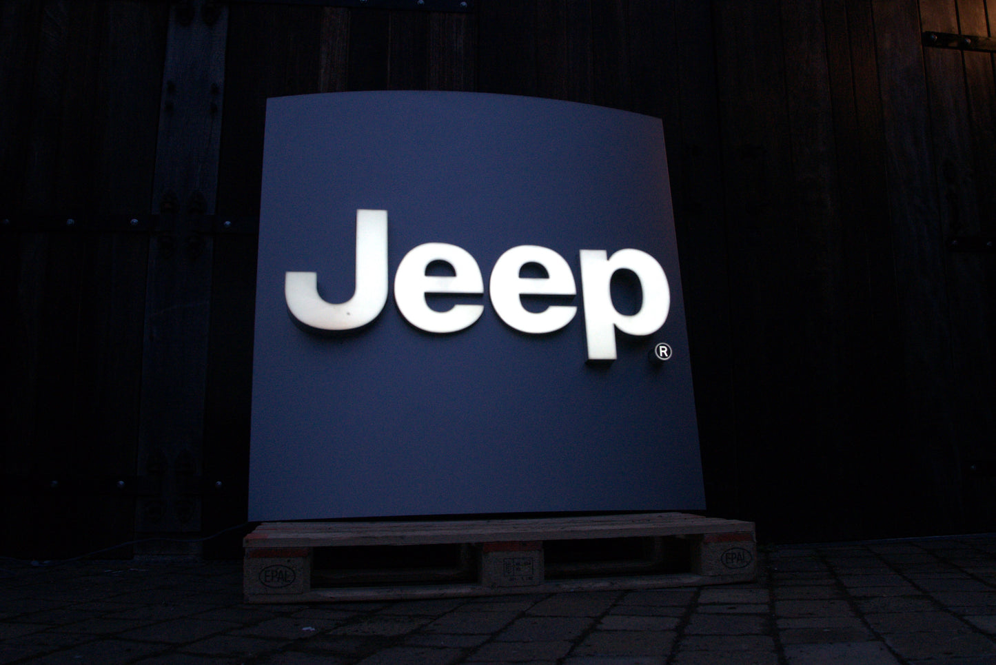 Jeep Dealership Illuminated Logo Sign #D48
