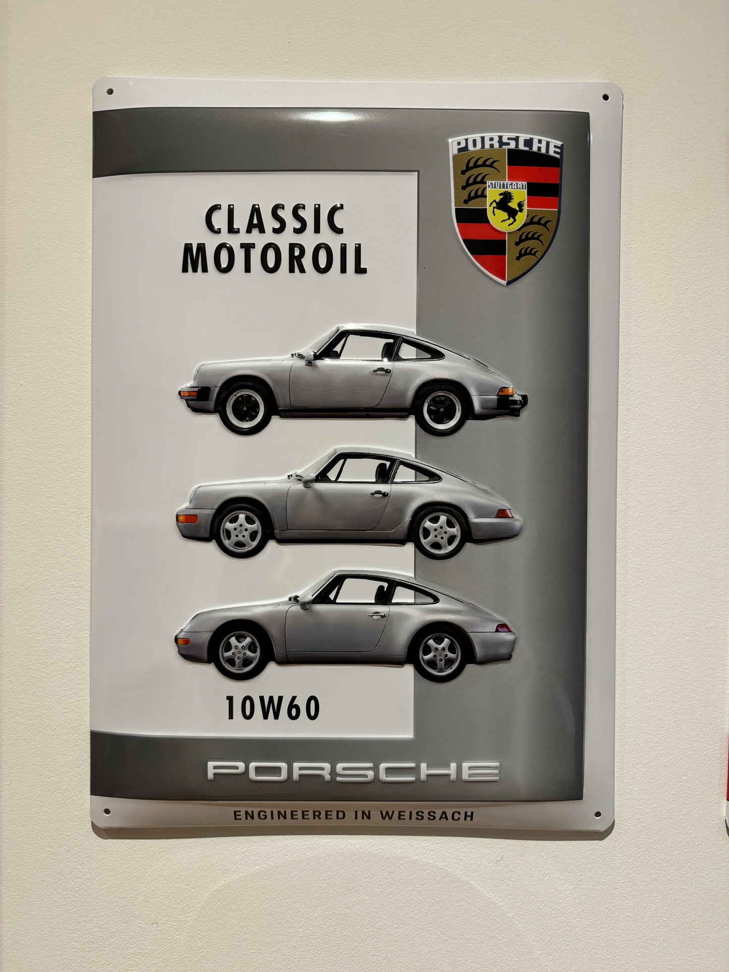 Porsche Classic Metal Embossed Sign #A90