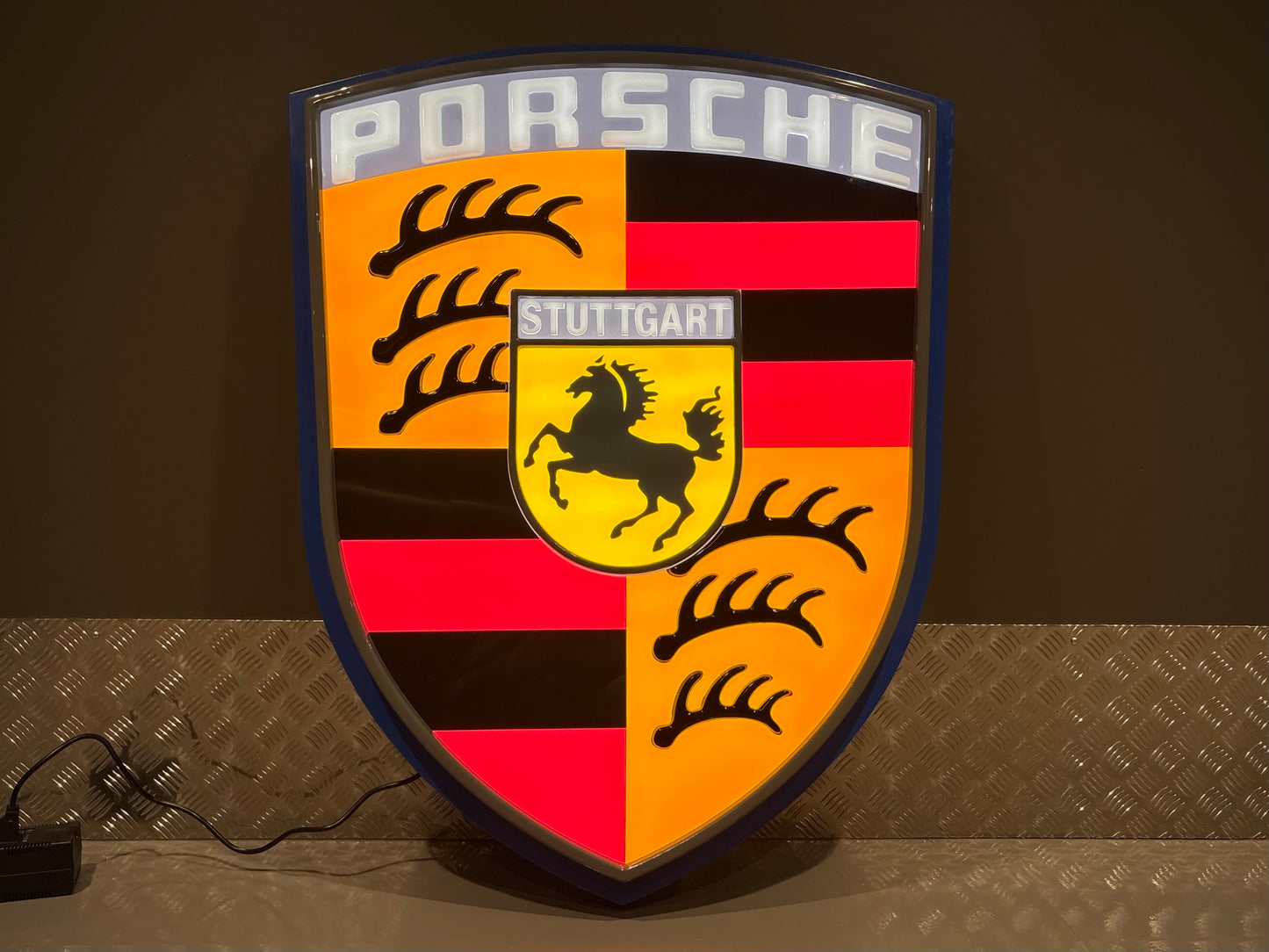 Porsche Crest Dealership Illuminated Sign #D38