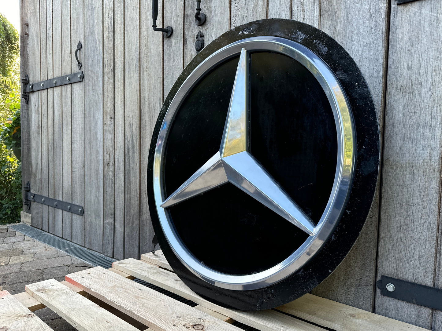 Mercedes Benz Dealership Vintage Round Illuminated Sign #D14