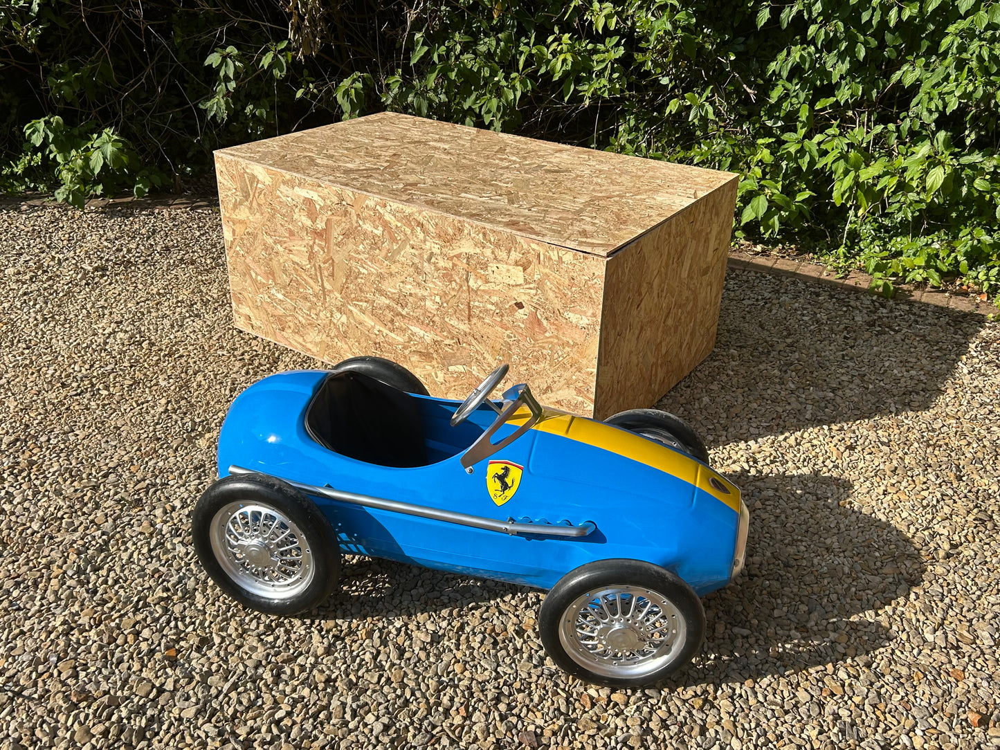 American Retro Racer Pedal Car Blue and Yellow #S16