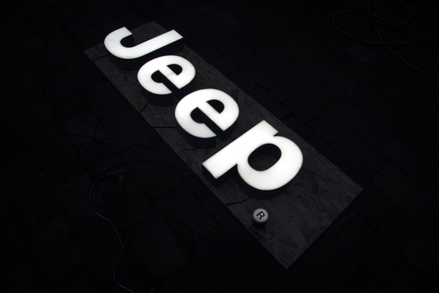 Jeep Dealership Illuminated Logo Sign #D47