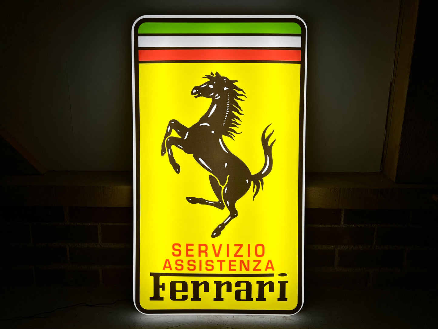 Ferrari Servizio Assistenza Illuminated Logo Sign #B29