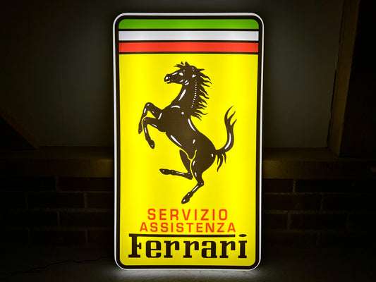 Ferrari Servizio Assistenza Illuminated Logo Sign #B29