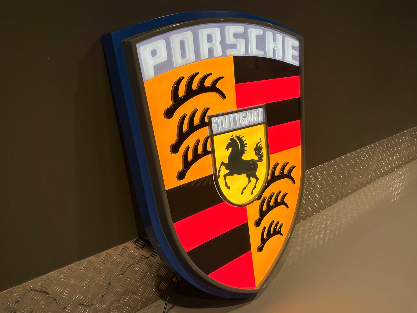 Porsche Crest Dealership Illuminated Sign #D38