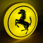 Ferrari Round Illuminated Logo Sign #B26