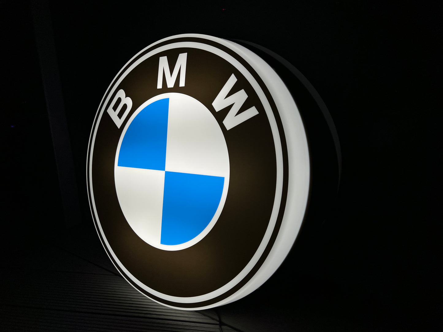 BMW Round Illuminated Logo Sign #B15