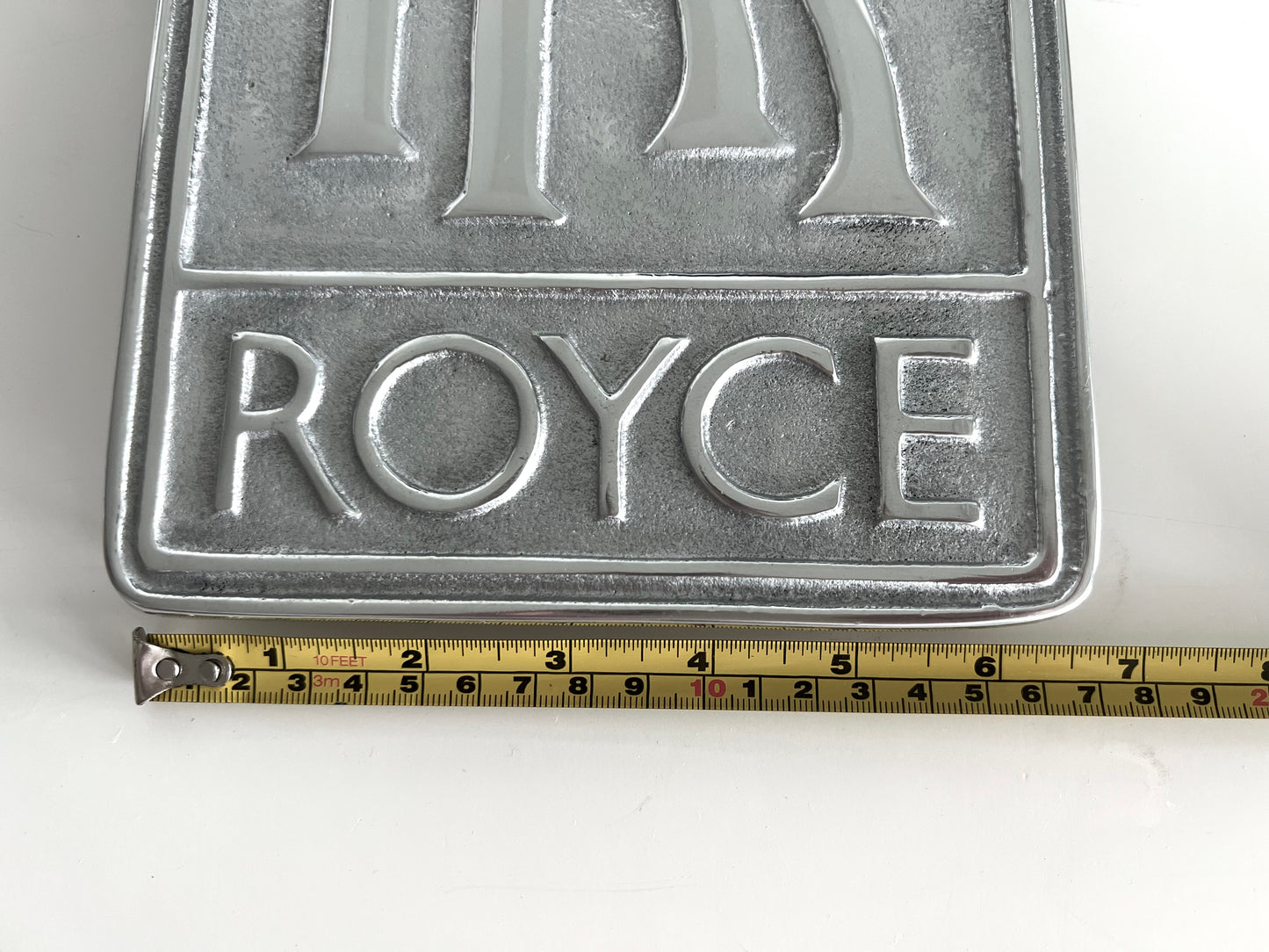 Rolls Royce Silver Metal Logo Sign #A97