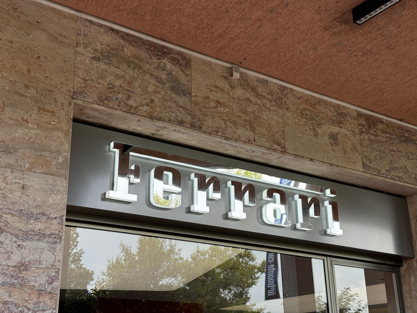 Ferrari Dealership Spellout Illuminated Logo Sign #D5