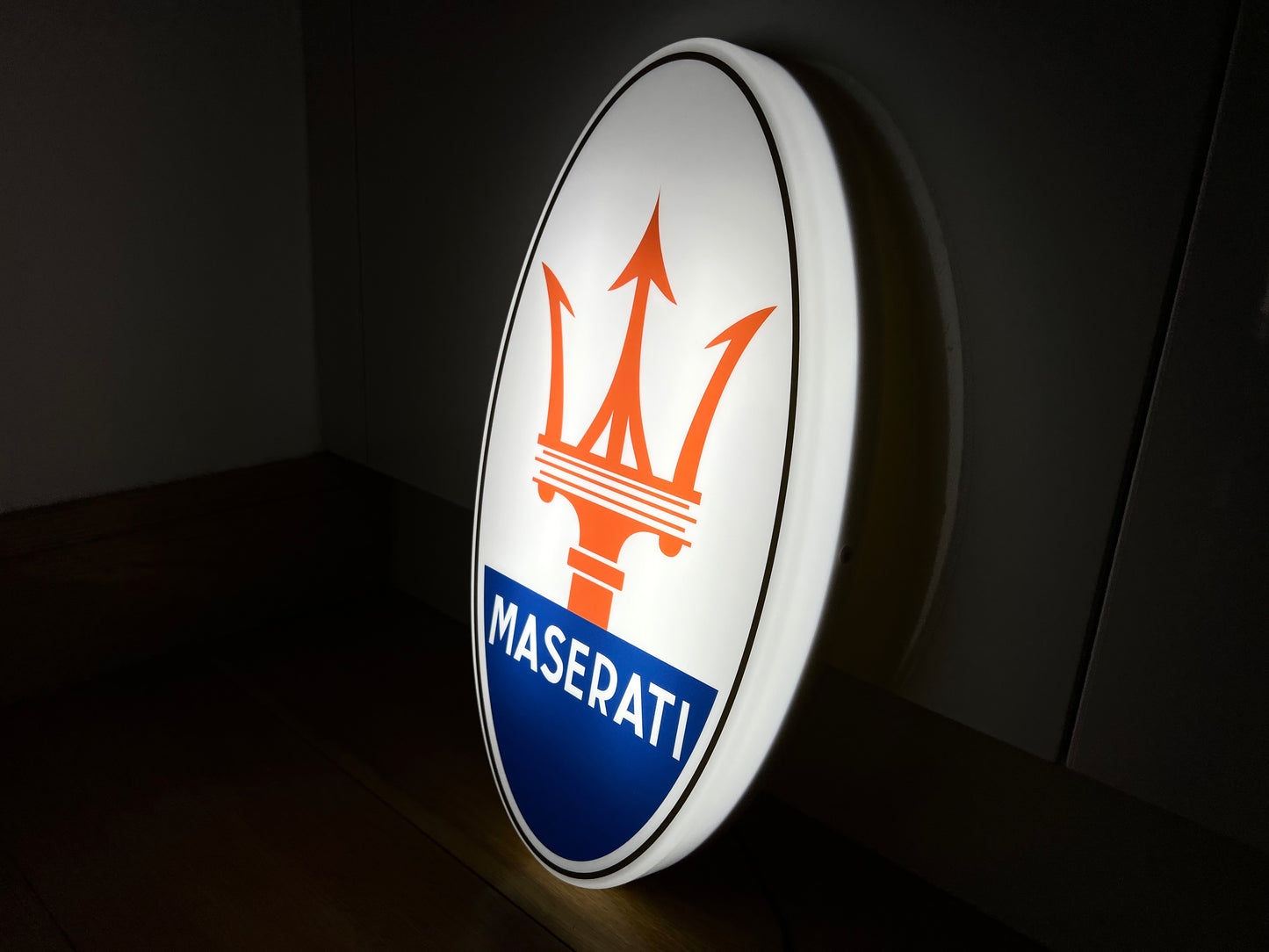 Maserati Illuminated Logo Sign #B51