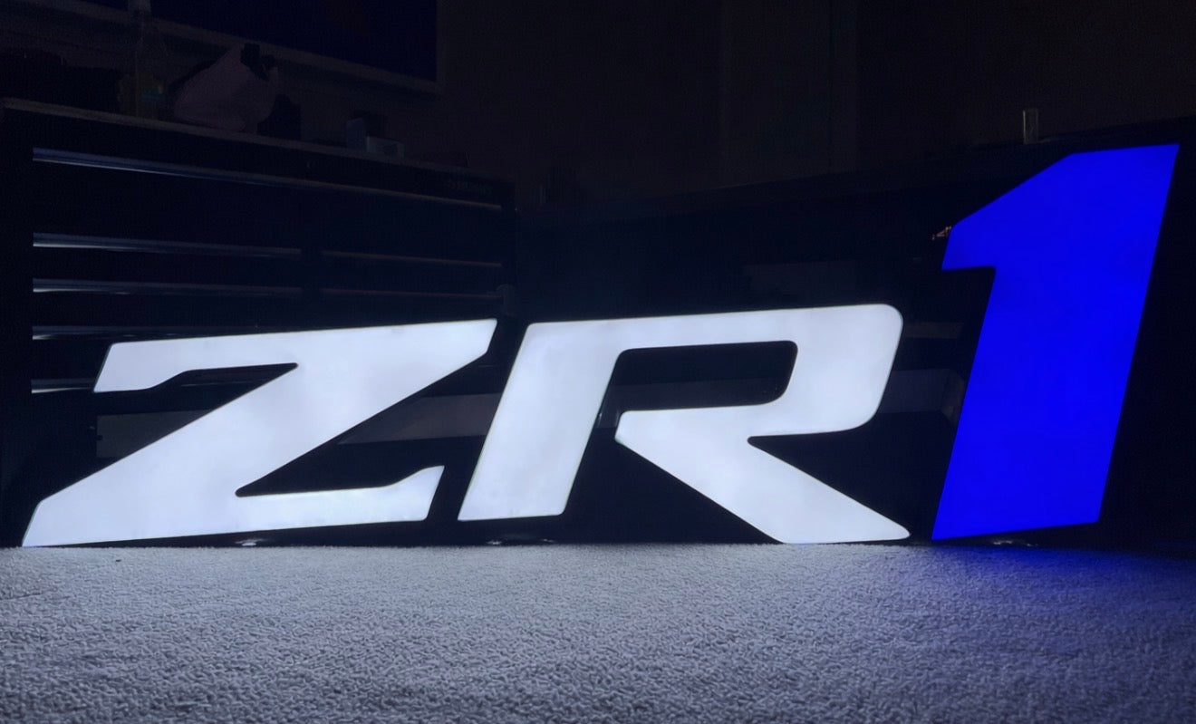 ZR1 Dealership Illuminated Logo Sign #D64