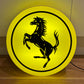 Ferrari Round Illuminated Logo Sign #B26