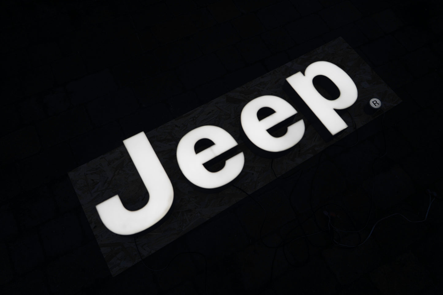 Jeep Dealership Illuminated Logo Sign #D47