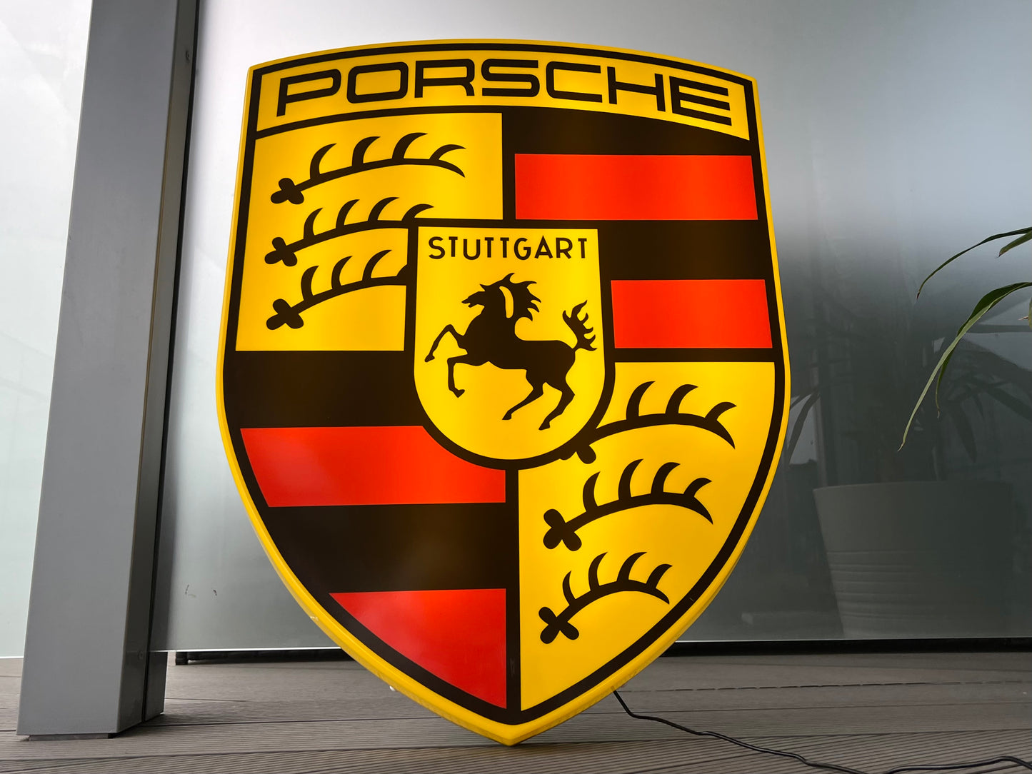 Porsche Crest Illuminated Sign #B59