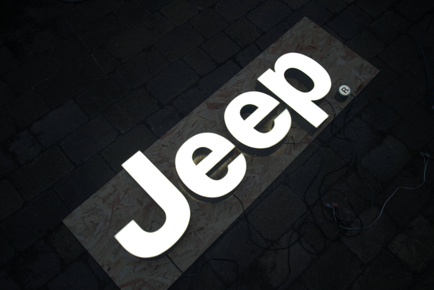 Jeep Dealership Illuminated Logo Sign #D47