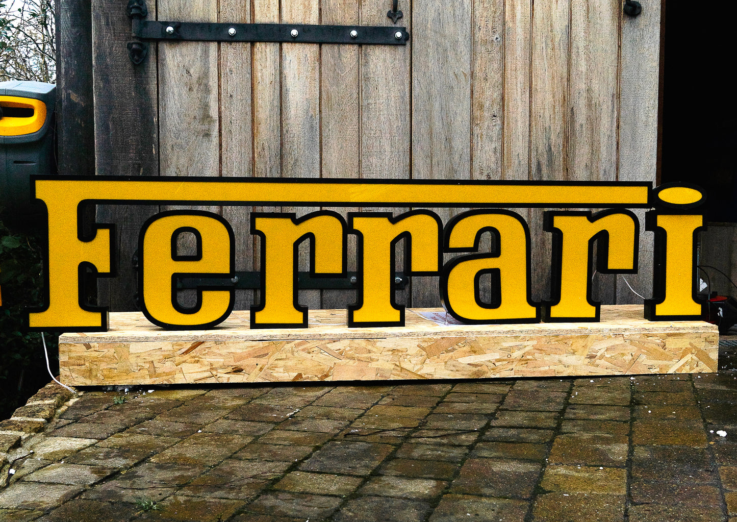 Ferrari Spellout Illuminated Logo Sign #D7