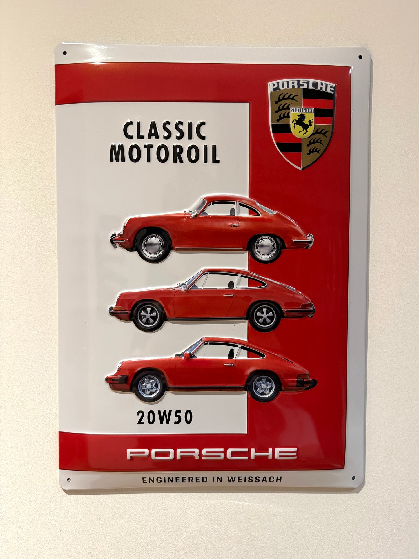 Porsche Classic Metal Embossed Sign #A89