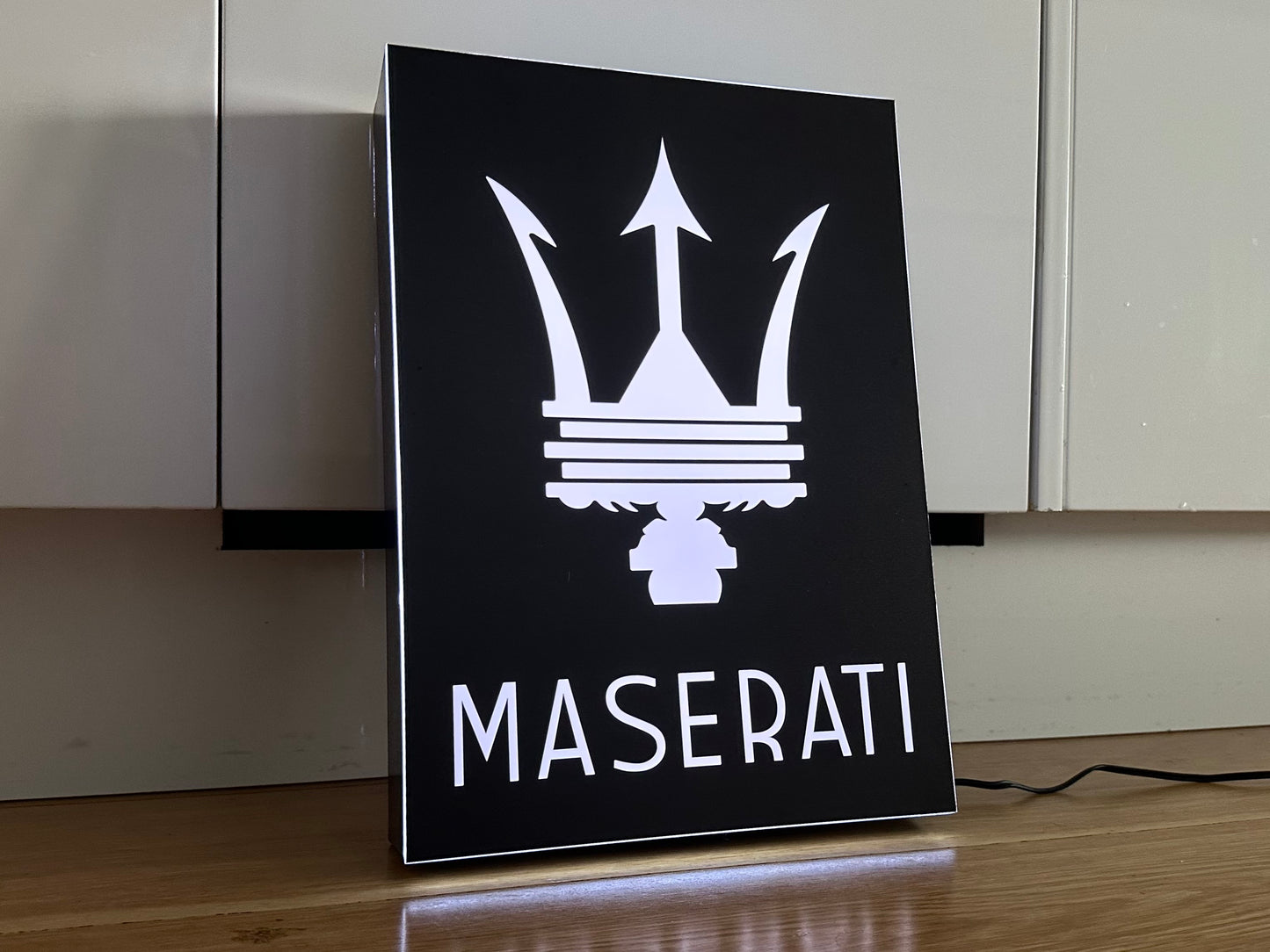 Maserati Illuminated Light Box Logo Sign #B50