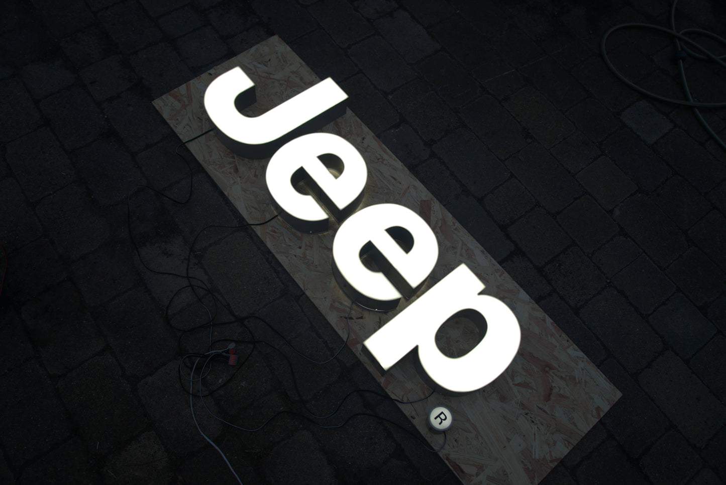 Jeep Dealership Illuminated Logo Sign #D47