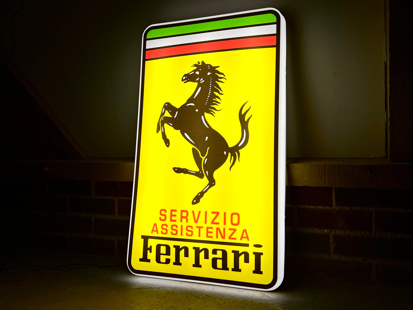 Ferrari Servizio Assistenza Illuminated Logo Sign #B29