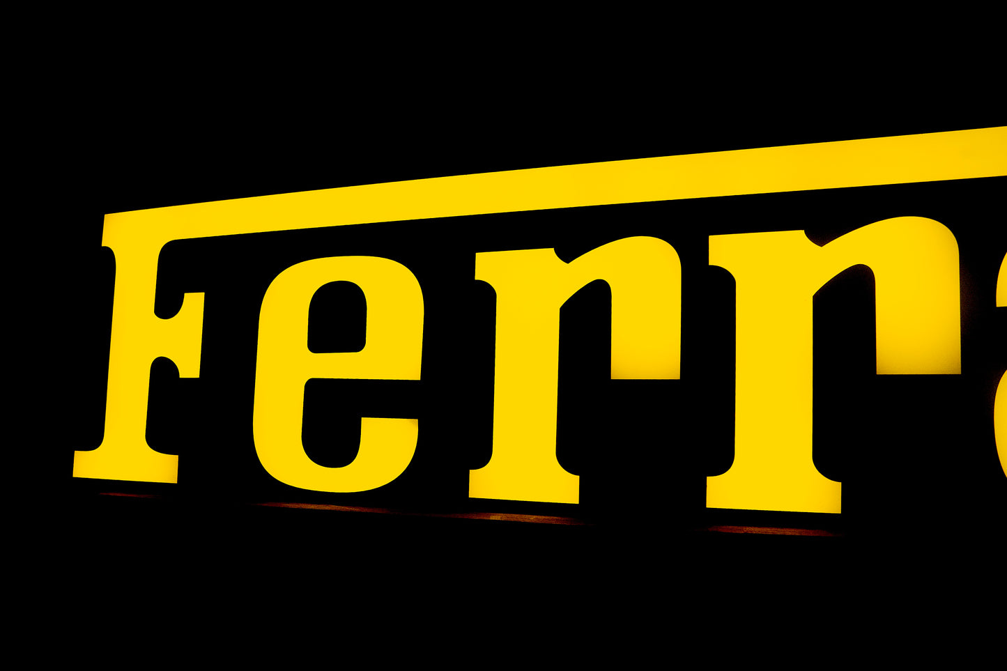 Ferrari Spellout Illuminated Logo Sign #D7
