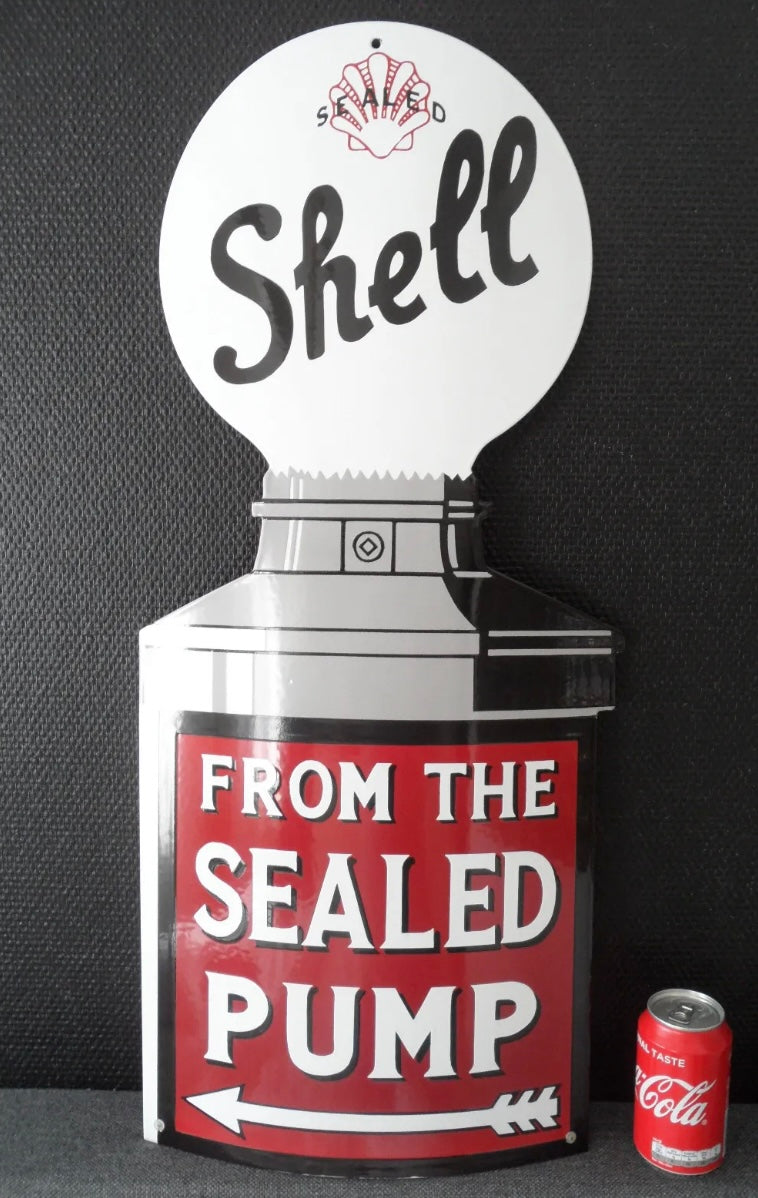Shell Enamel Pump Sign #A69
