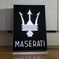 Maserati Illuminated Light Box Logo Sign #B50