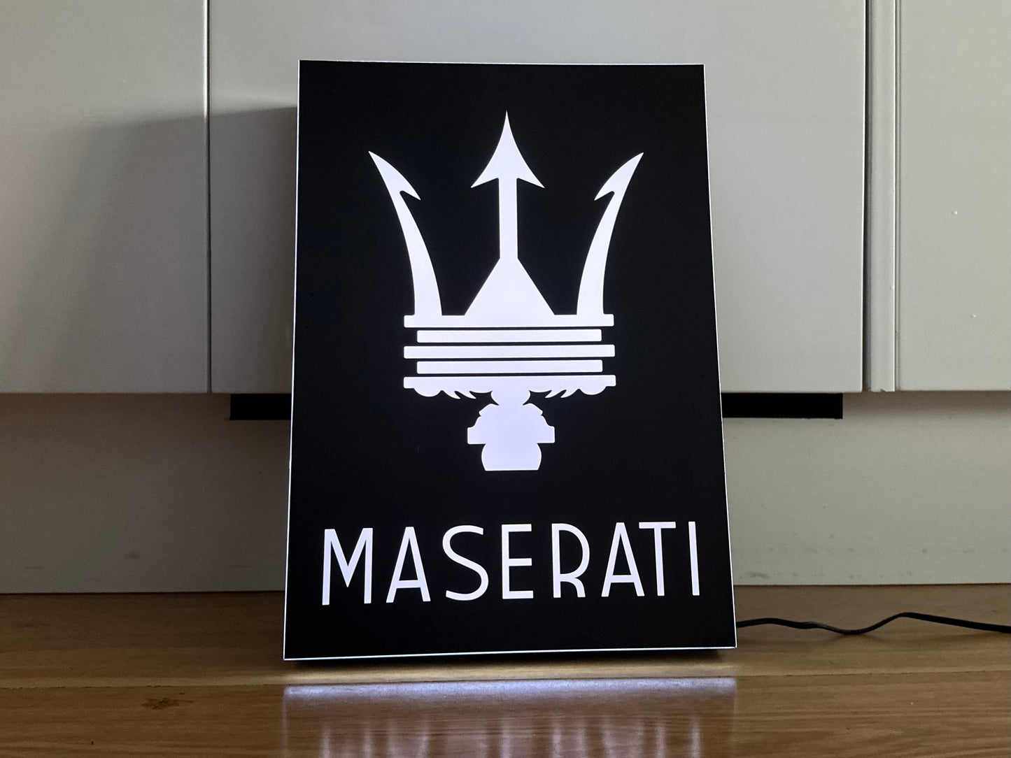 Maserati Illuminated Light Box Logo Sign #B50