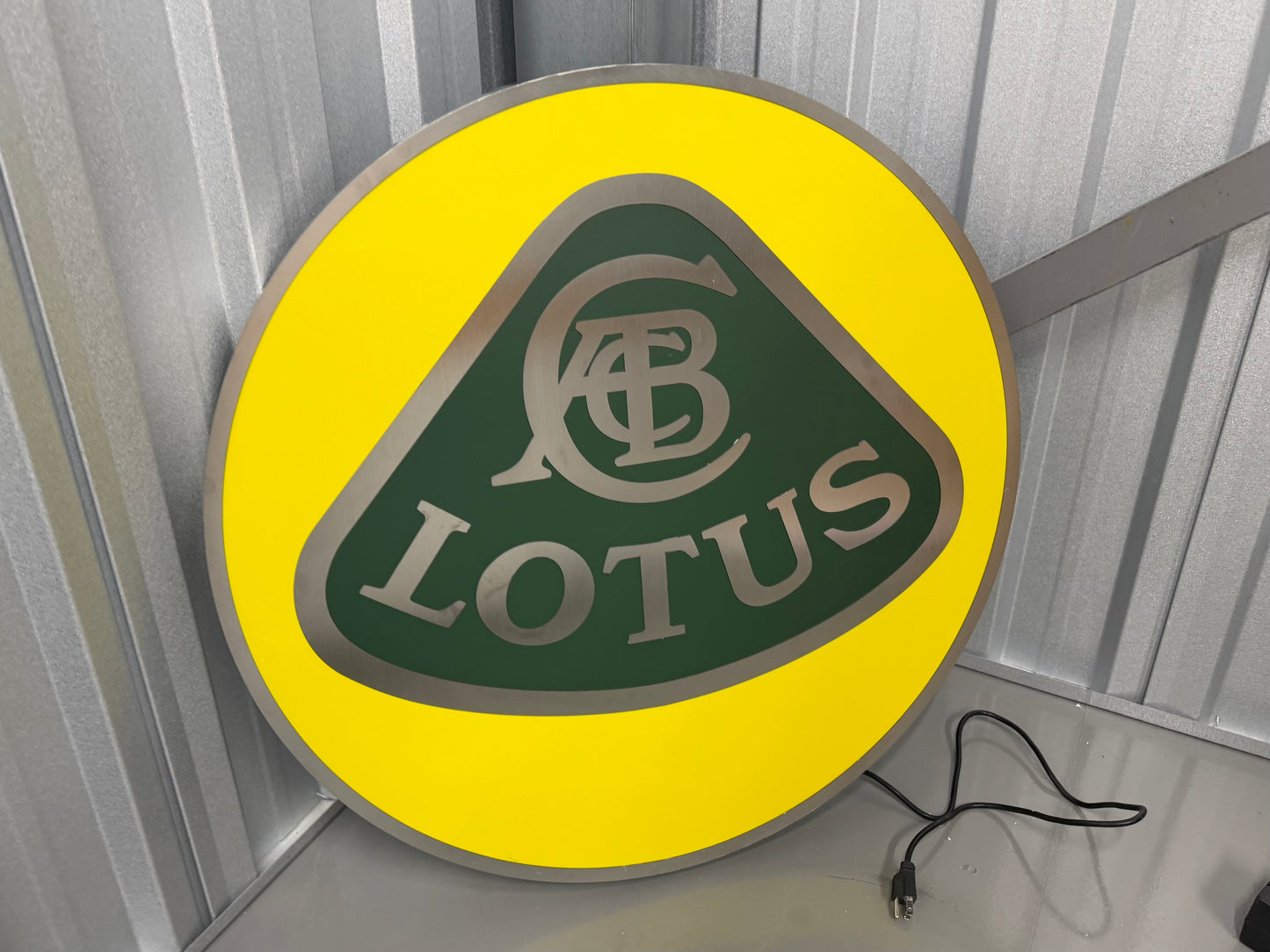 Lotus Illuminated Dealership Crest Logo Sign #D54
