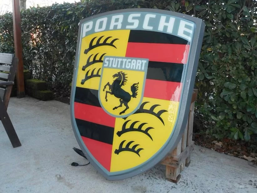 Porsche Crest Dealership Illuminated Sign #D38