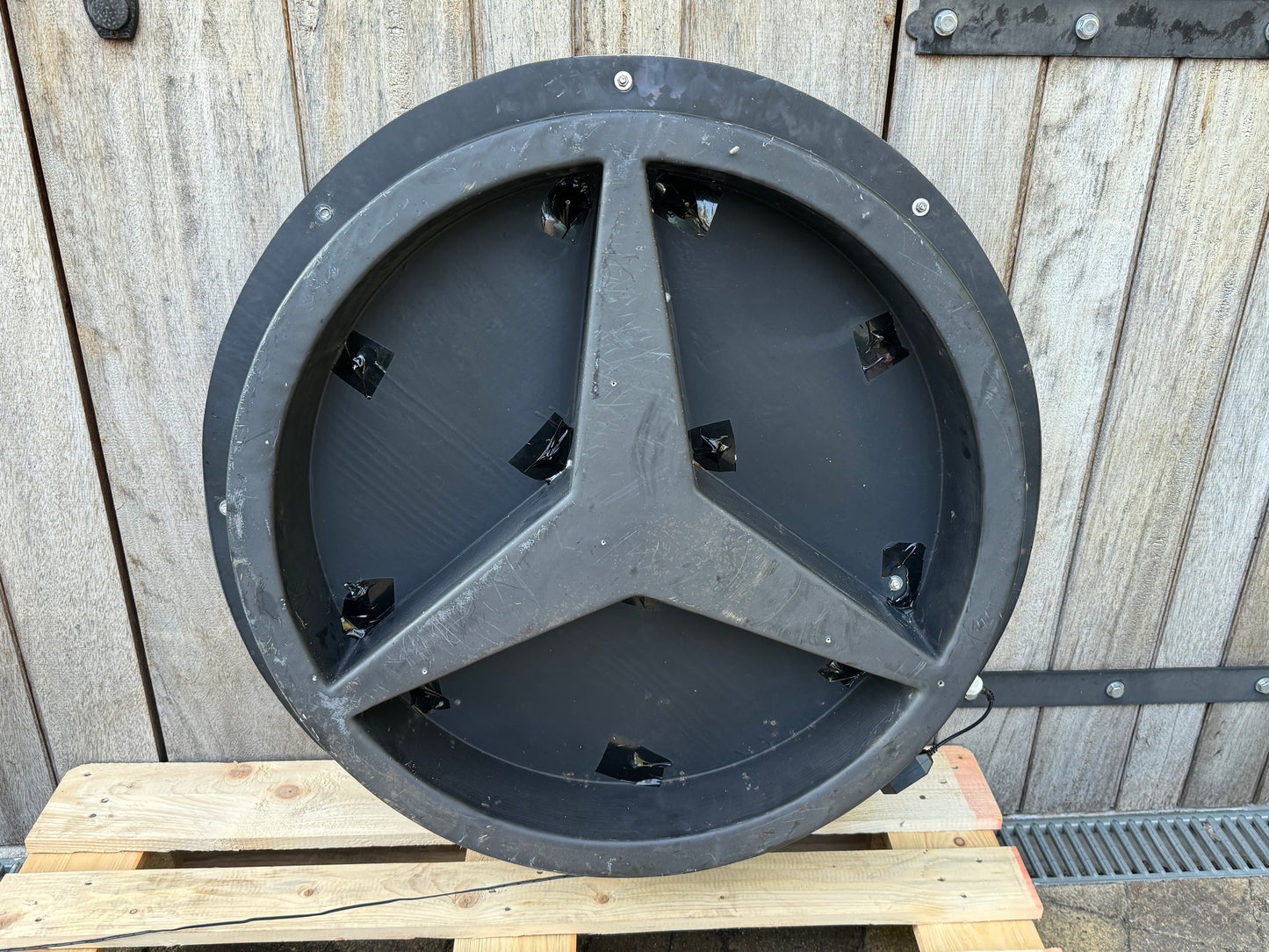 Mercedes Benz Dealership Vintage Round Illuminated Sign #D14