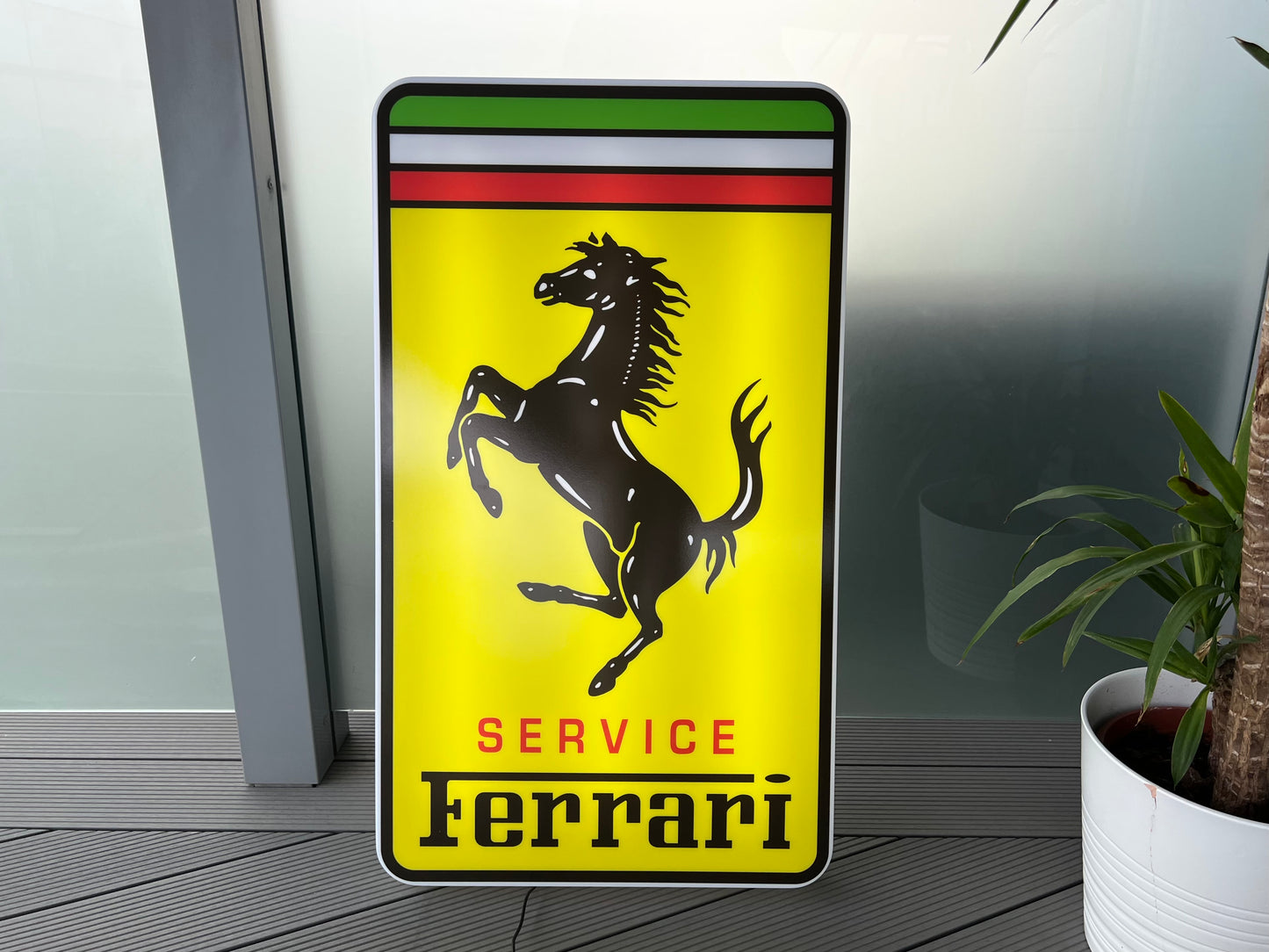 Ferrari Service Illuminated Logo Sign #B28
