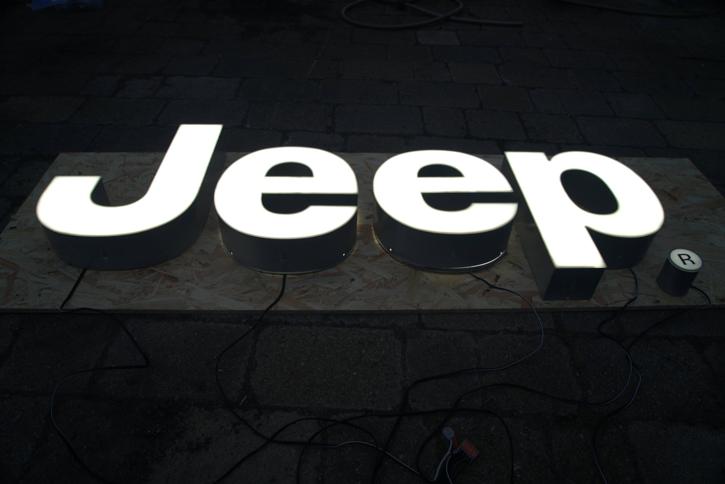 Jeep Dealership Illuminated Logo Sign #D47