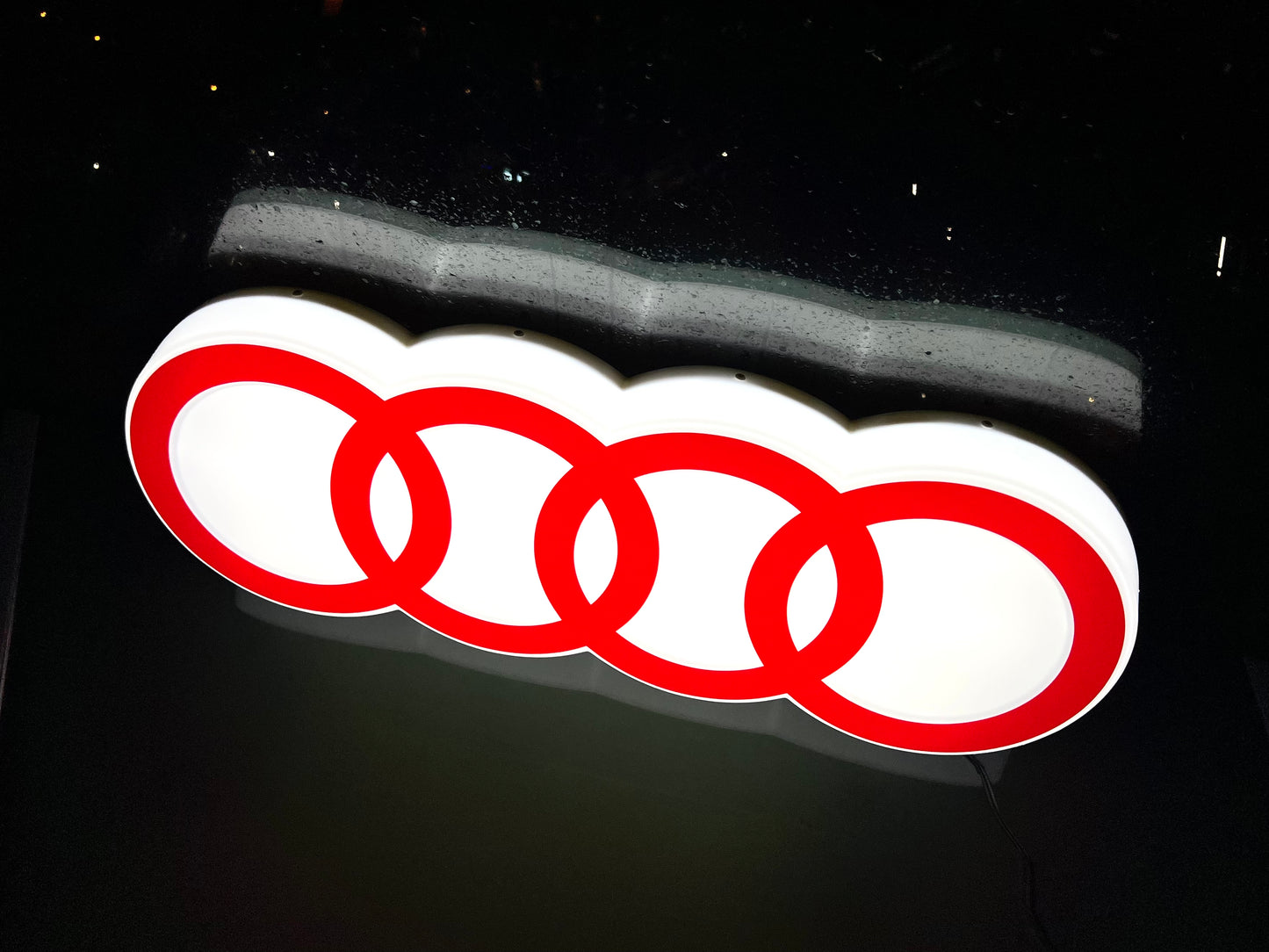 AUDI Rings Illuminated Logo Sign #B8
