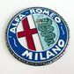 Alfa Romeo Round Cast Iron Sign #A3