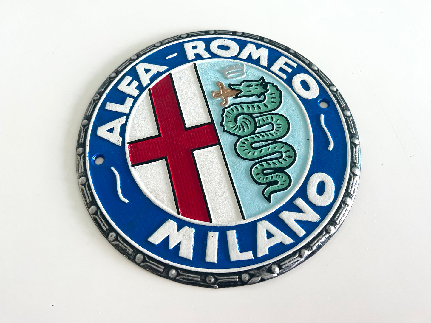 Alfa Romeo Round Cast Iron Sign #A3