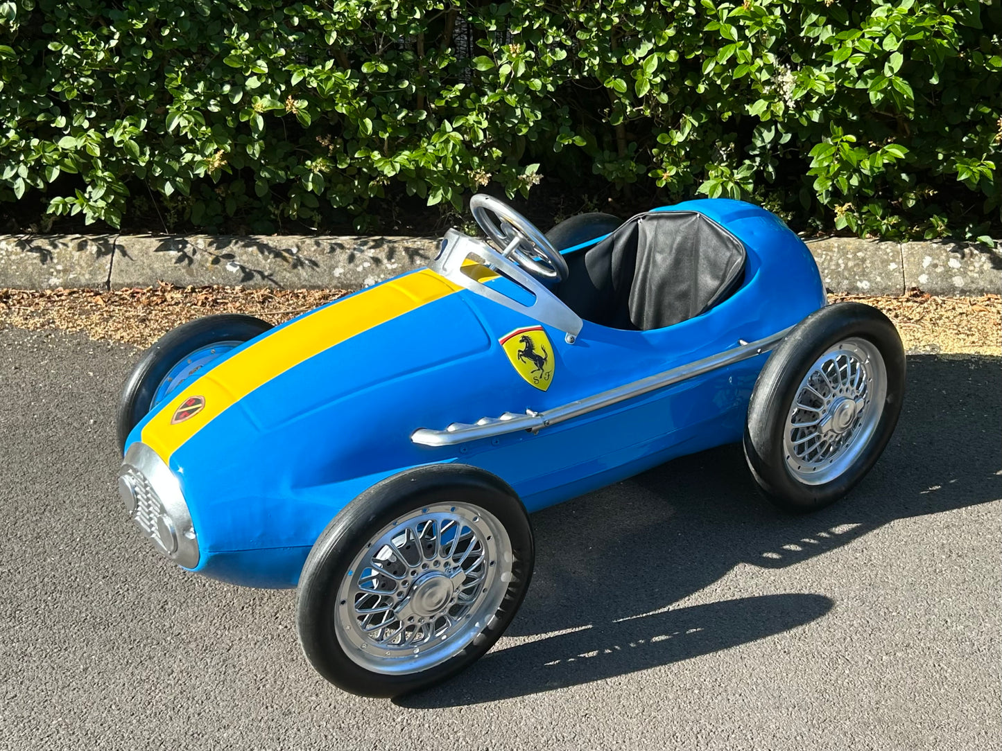 American Retro Racer Pedal Car Blue and Yellow #S16