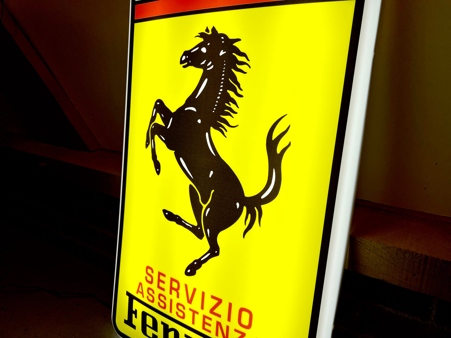 Ferrari Servizio Assistenza Illuminated Logo Sign #B29
