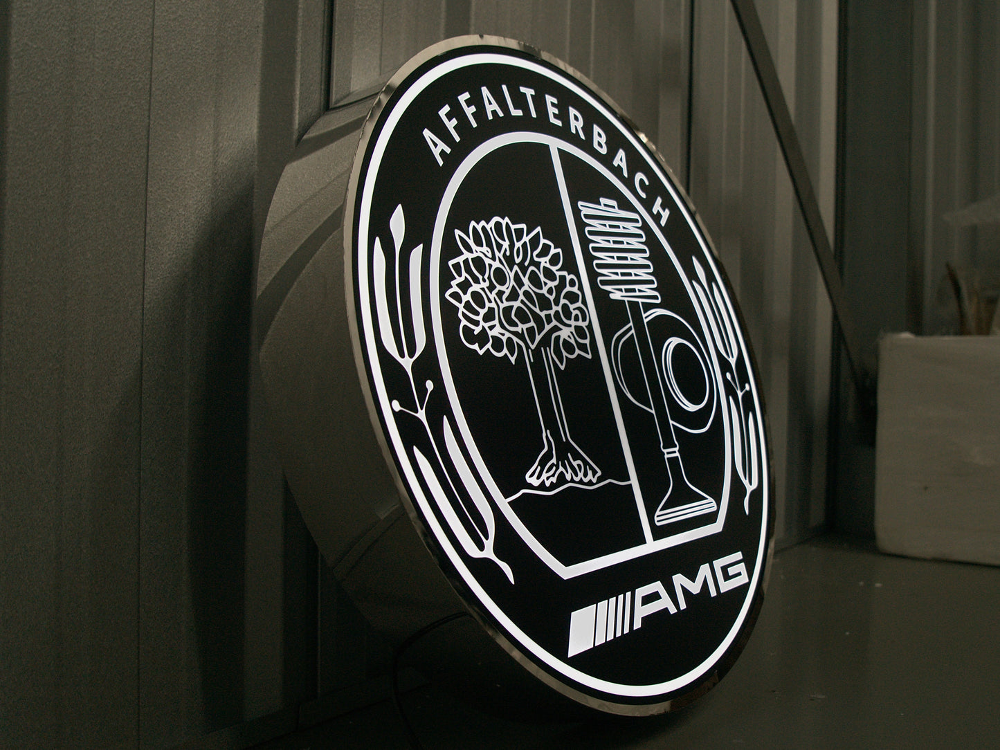 Mercedes Benz AMG Dealership Illuminated Sign Black #D53