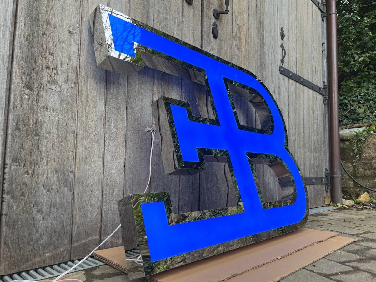 Bugatti EB Illuminated Logo Sign #D2