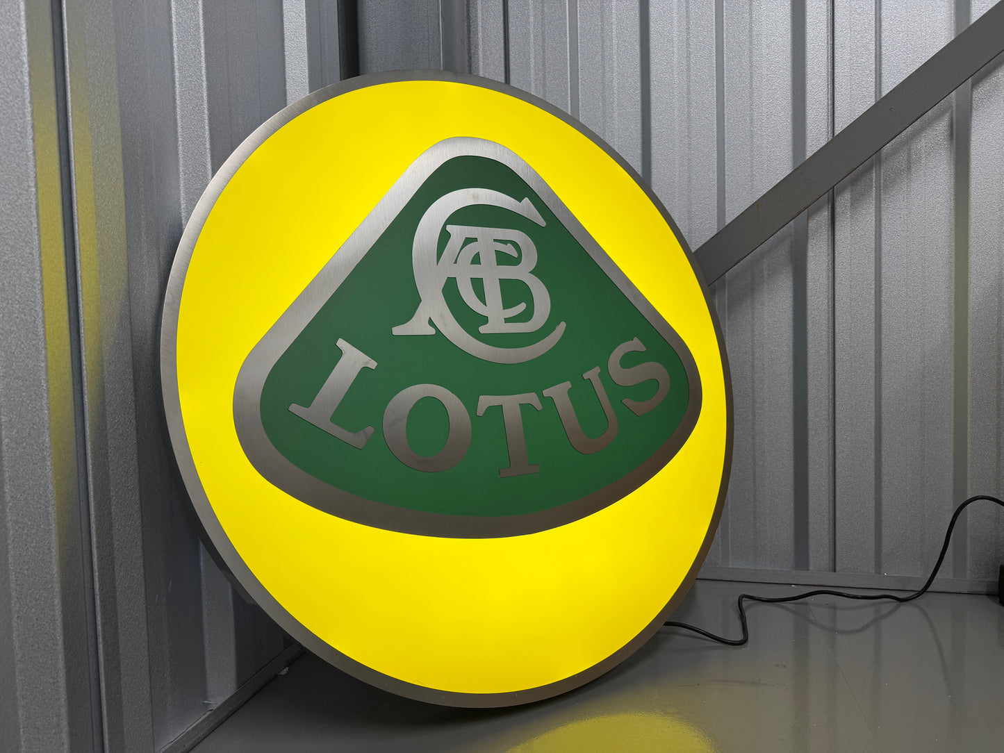 Lotus Illuminated Dealership Crest Logo Sign #D54