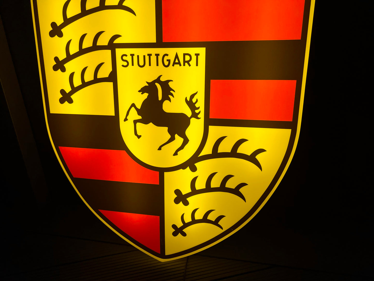 Porsche Crest Illuminated Sign #B59