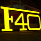 Ferrari F40 Illuminated Sign #D6