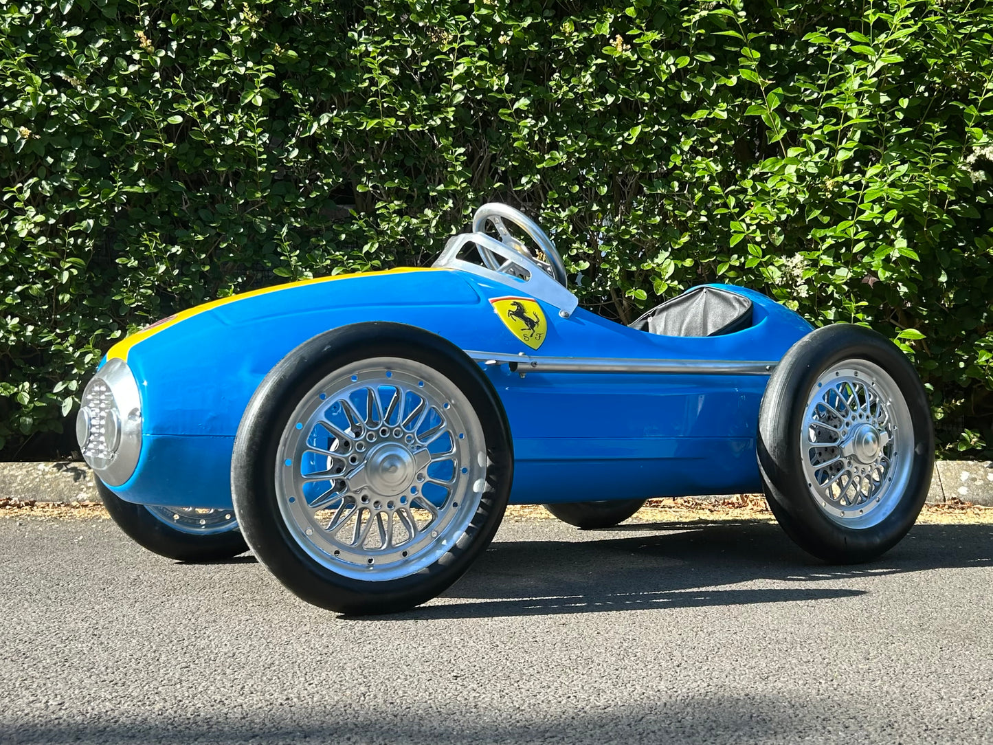 American Retro Racer Pedal Car Blue and Yellow #S16