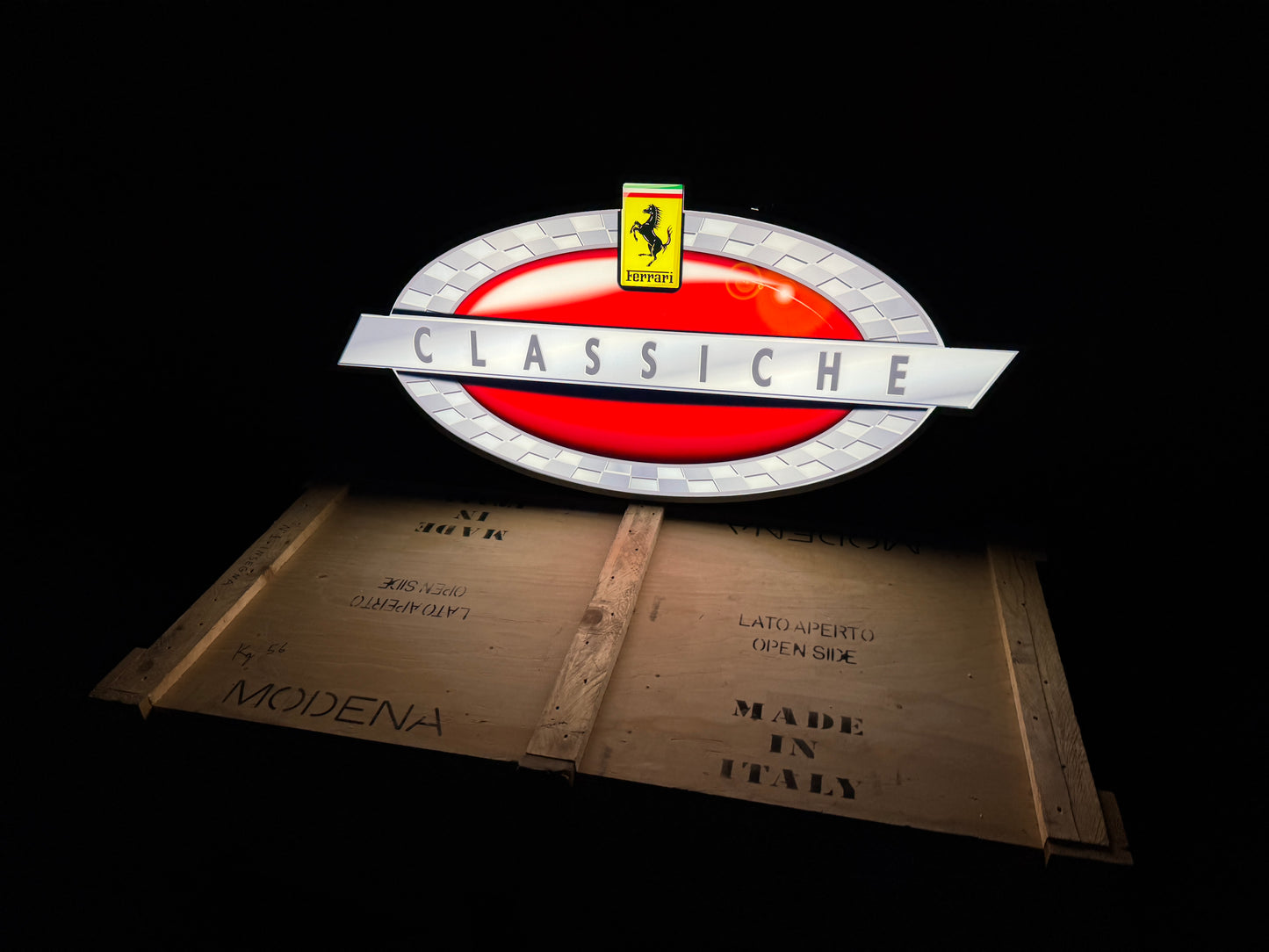Ferrari Classiche Illuminated Logo Sign #D32