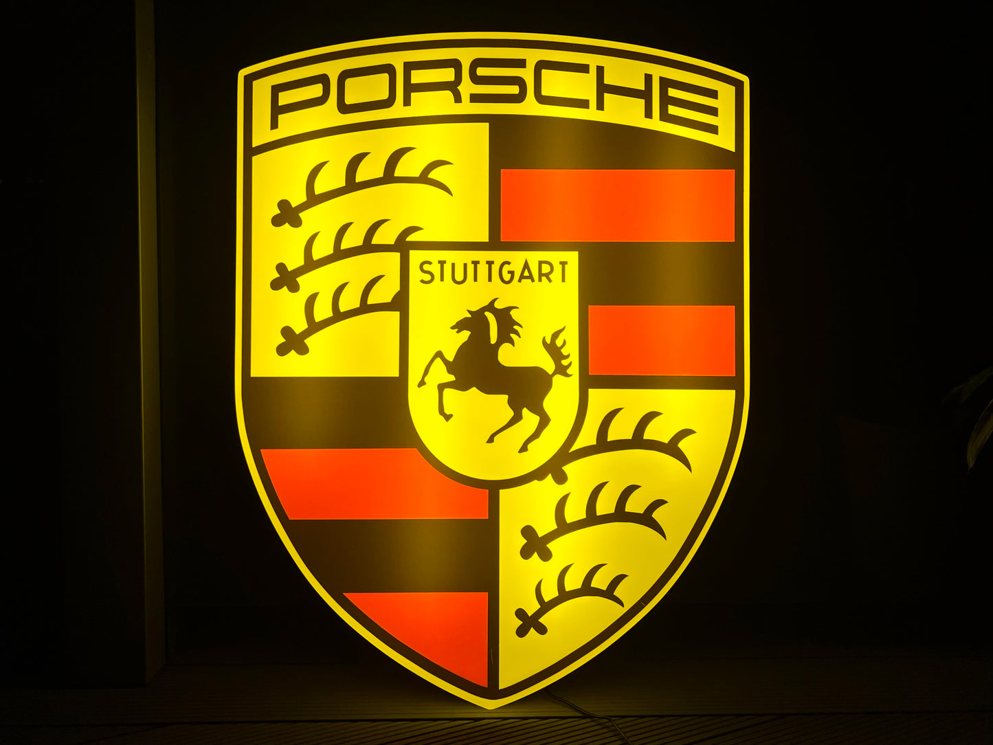 Porsche Crest Illuminated Sign #B59