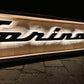 Pininfarina Illuminated Metal Sign Black #D15