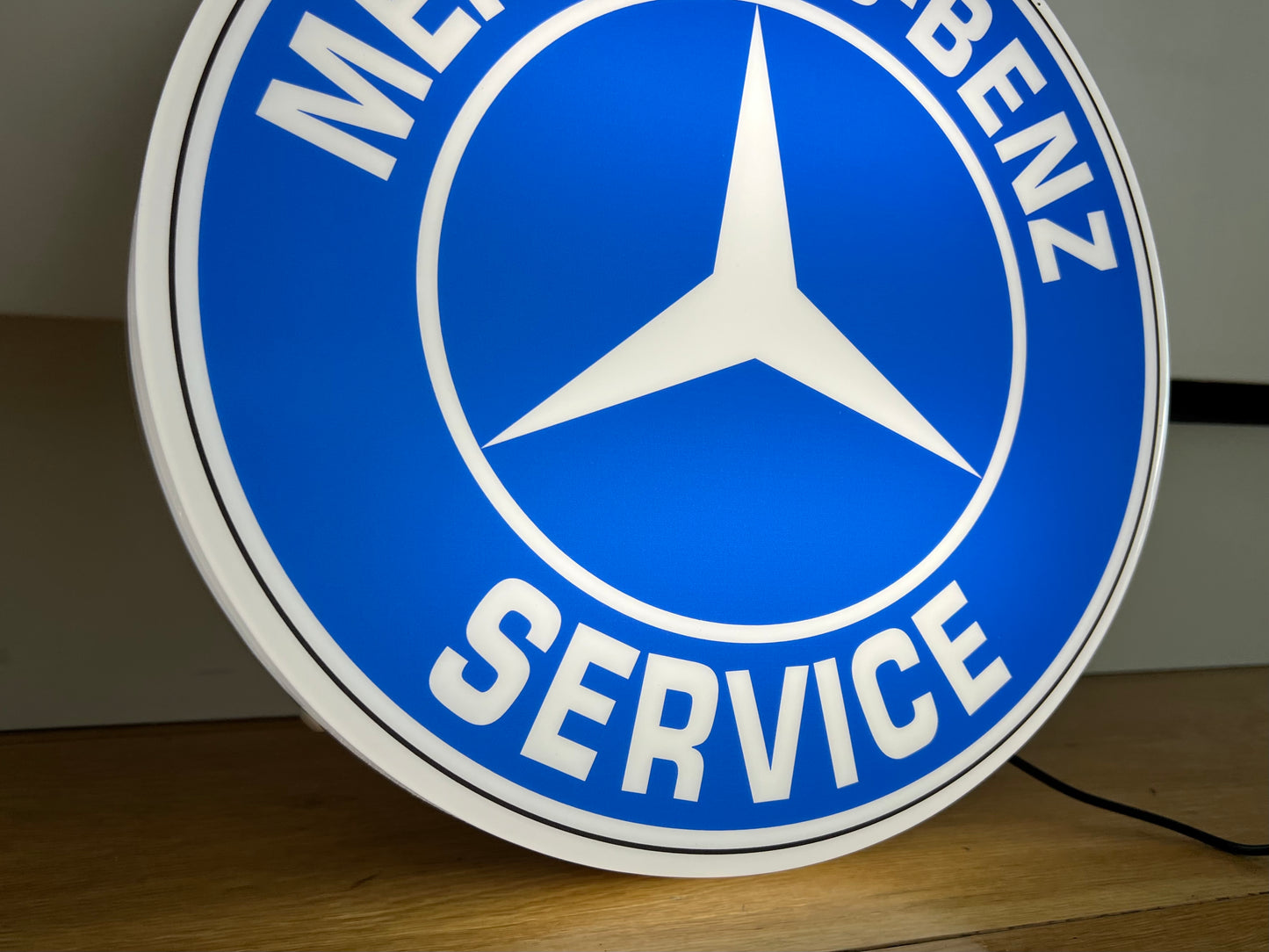 Mercedes Benz Service Round Illuminated Logo Sign #B54
