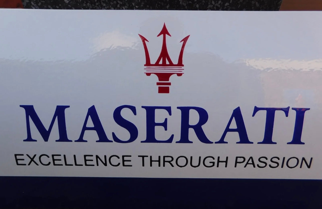 Maserati Dealership Enamel Sign #A60