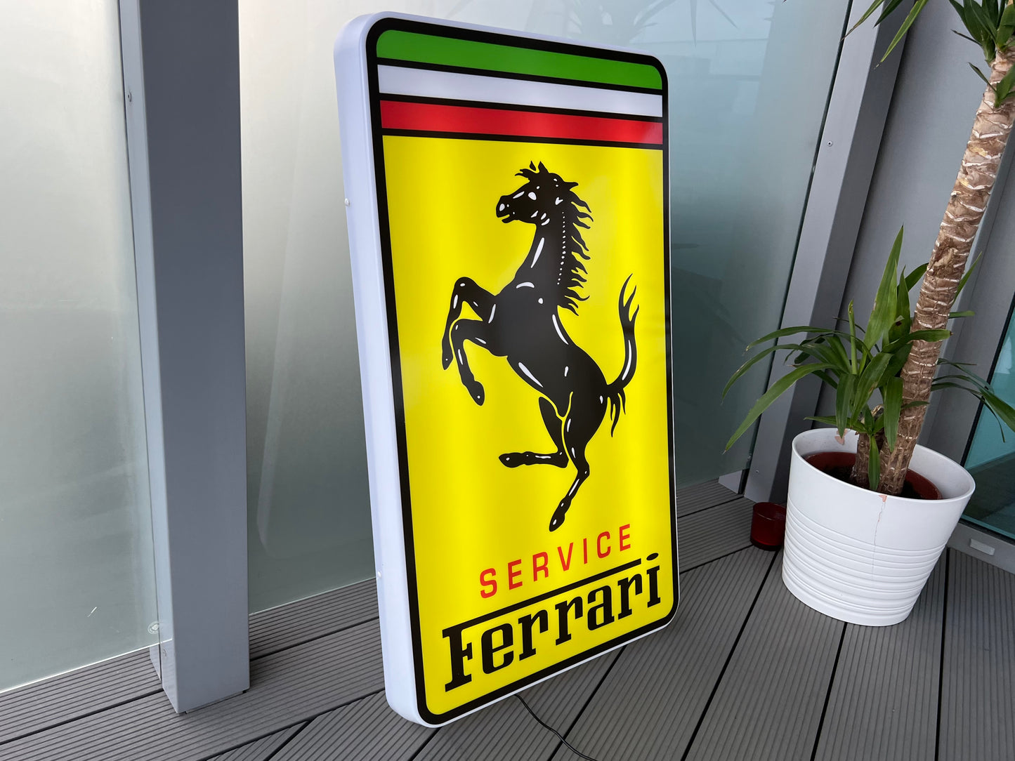 Ferrari Service Illuminated Logo Sign #B28